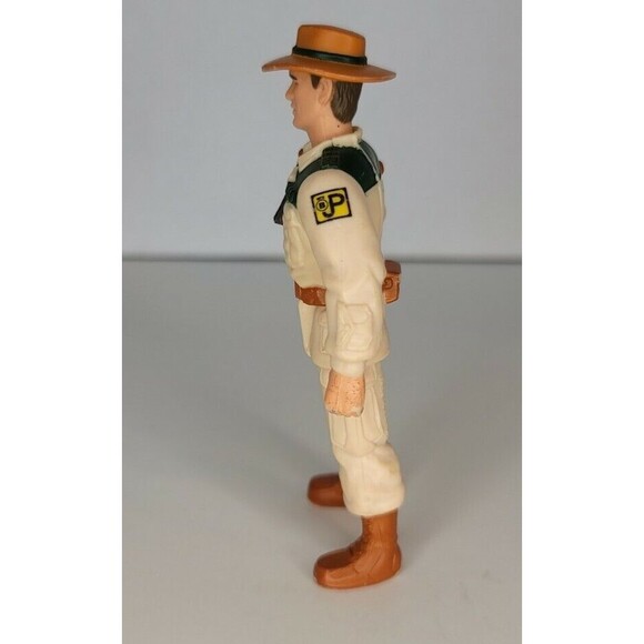 Vintage 1997 Kenner Lost World Jurassic Park Eddie Carr Figure w/ Triceratops - Picture 3 of 9